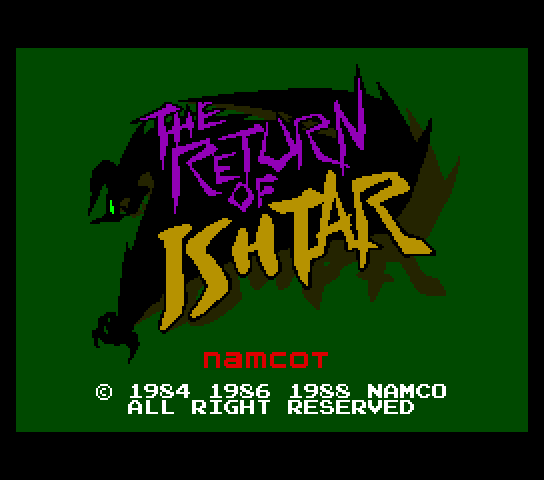 The Return Of Ishtar Title Screen